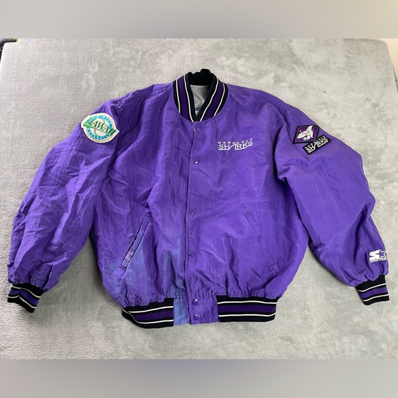 STARTER Other - Vintage Honolulu Sharks Starter Hawaii 90s Winter Baseball Snap Jacket Mens XL